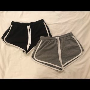 Forever21 sporty shorts duo black/grey